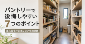 パントリーで後悔しない7つのポイント